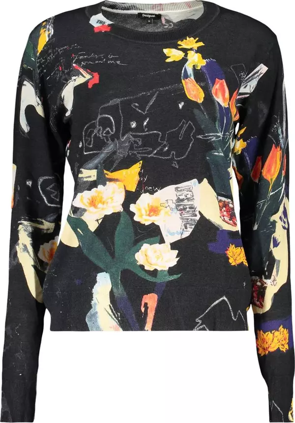 Black Viscose Women's Sweater