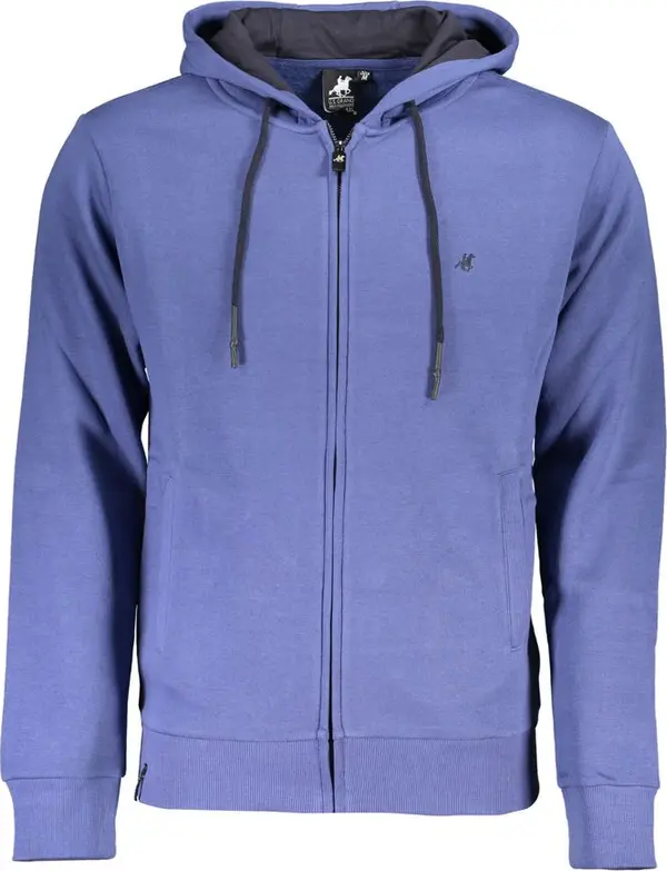 Blue Cotton Men's Hoodie
