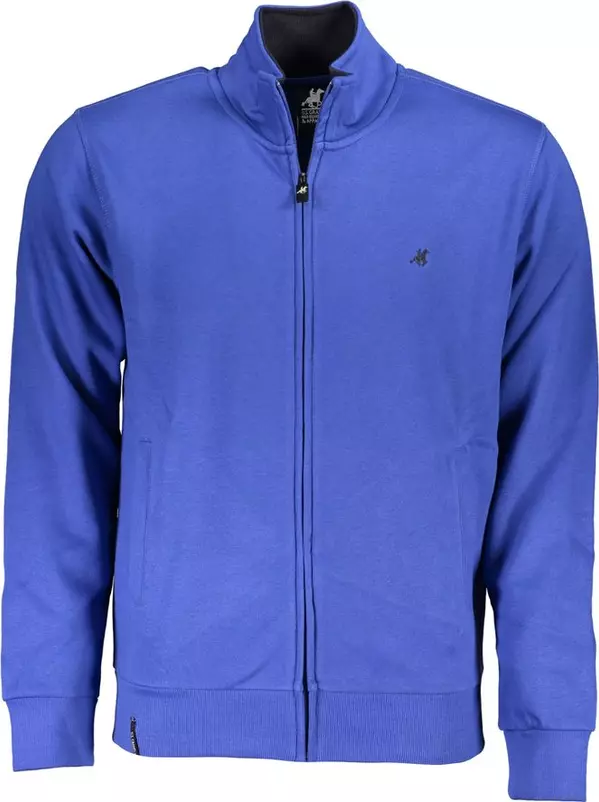 Blue Cotton Men Sweatshirt