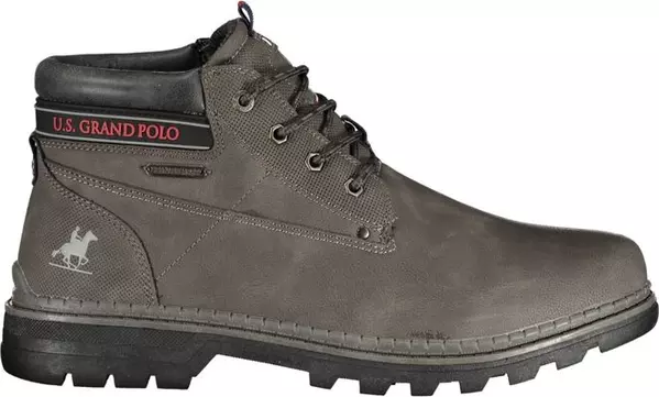 Grigio Polyurethane Men Ankle Boot