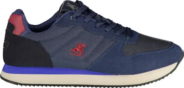 Blue Polyurethane Men Sneaker