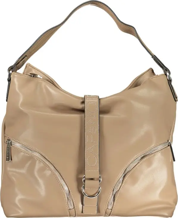 Brown Polyurethane Women's Bag