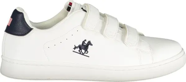 White Polyurethane Men Sneaker