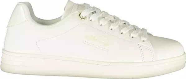 White Polyurethane Women Sneaker