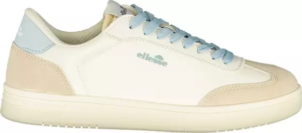 White Polyurethane Women Sneaker