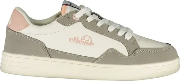 White Polyurethane Women Sneaker