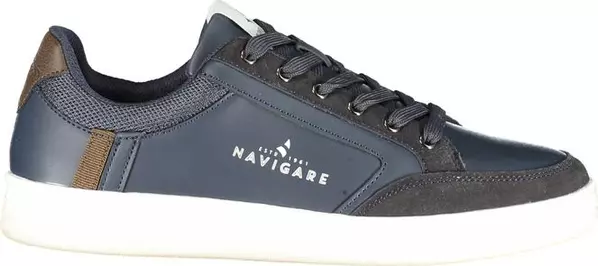 Blue Polyester Men Sneaker