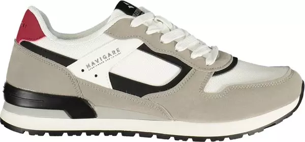 White Polyester Men Sneaker
