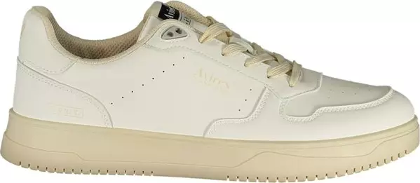 White Polyurethane Men Sneaker