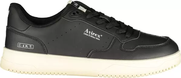 Black Polyurethane Men Sneaker
