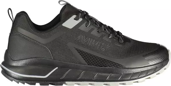 Black Polyurethane Men Sneaker