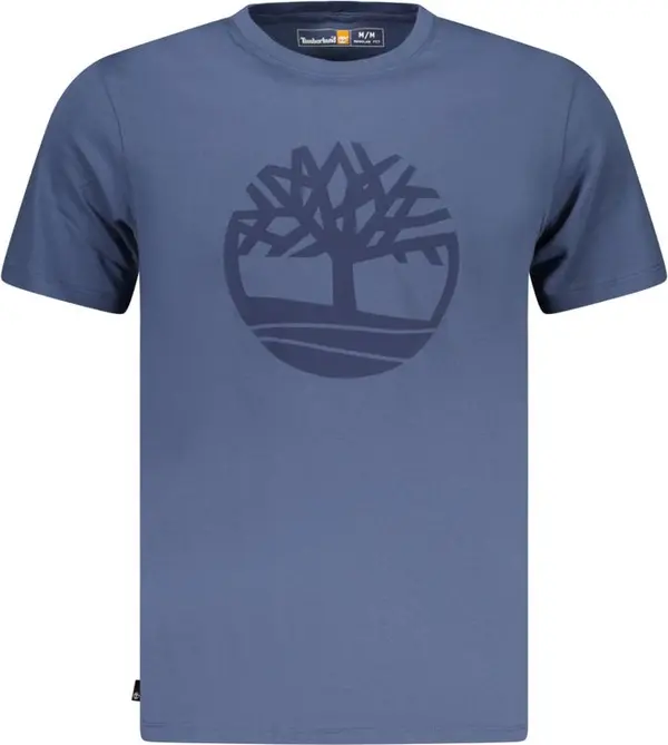 Blue Cotton Men T-Shirt