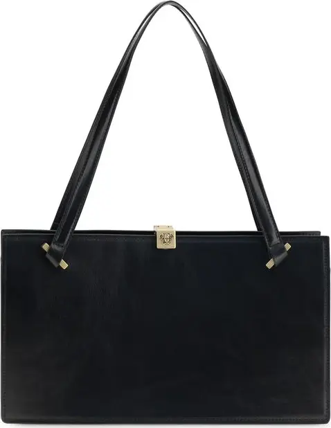 Black Calf Leather Bos Taurus Shoulder Bag