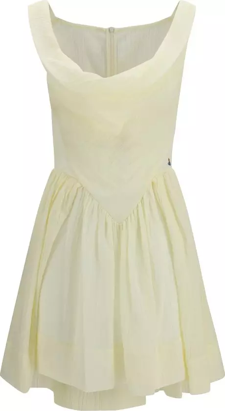 Beige Cotton Casual Dress