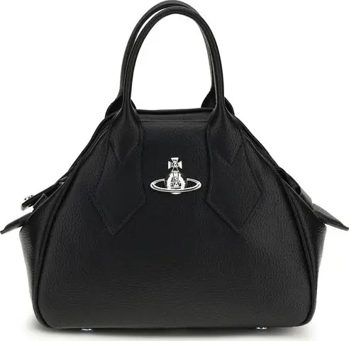 Black Polyurethane Handbag