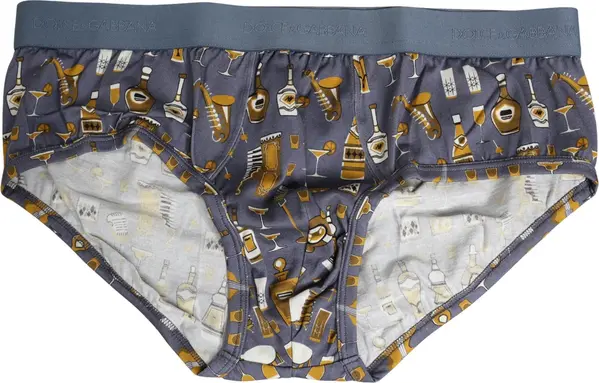 Gray Jazz Cocktail Men Brando Brief Underwear