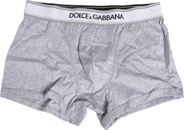 Gray Logo Cotton Men Regular Boxer Underwear