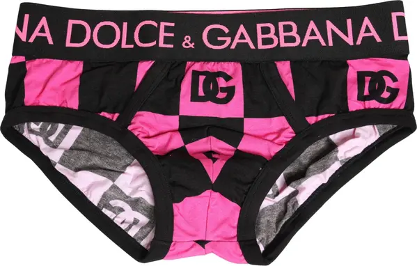 Black Pink Logo Cotton Brando Brief Underwear
