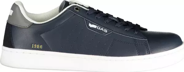 Blue Polyurethane Men Sneaker