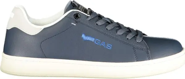 Blue Polyurethane Men Sneaker