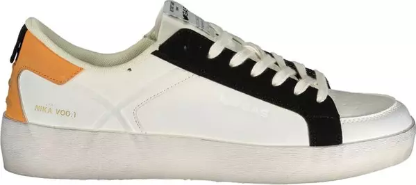 White Polyurethane Men's Sneaker