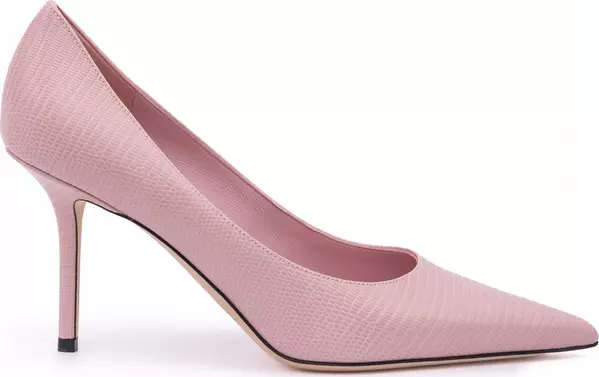 Pink Lizard Printed Leather Love 85 Pumps