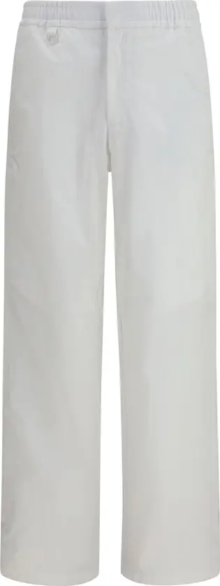 White Cotton Casual Pants