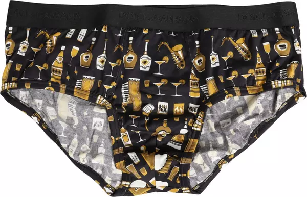 Black Jazz Cocktail Men Brando Brief Underwear