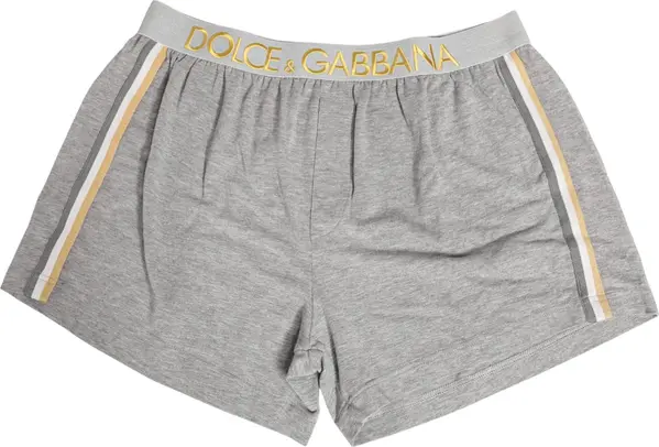 Gray Logo Waistband Cotton Men Boxer Underwear