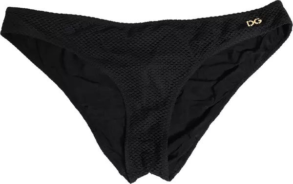 Black Nylon DG Logo Plaque Regular Brief Underwear