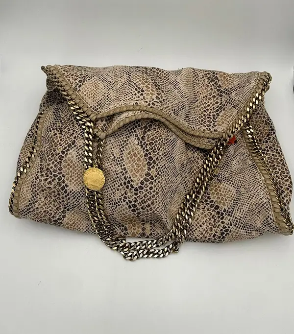 STELLA MCCARTNEY Falabella Grande Vegan Reptile Skin Handbag