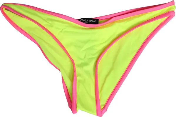 Yellow Pink Nylon Bottom Beachwear Bikini Underwear