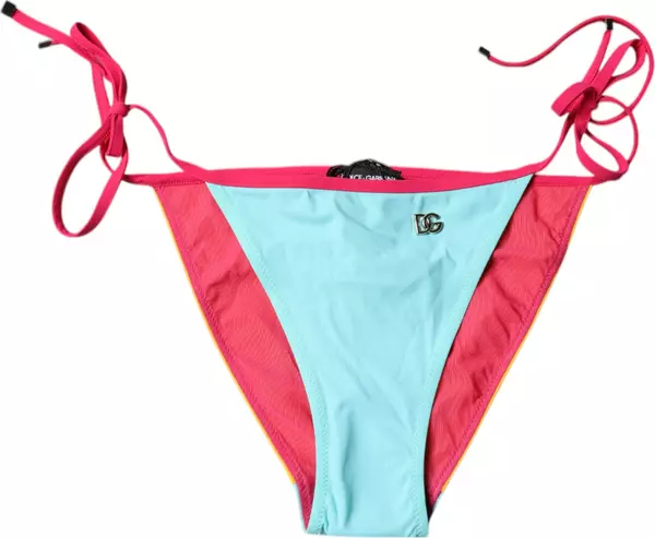Multicolor Logo Swimsuit Bikini Bottom Swimwear