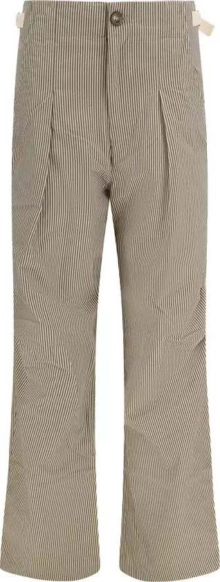 Beige Cotton Casual Pants