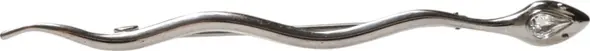 Silver Brass Crystal Spilla Serpente Mens Brooch Pin