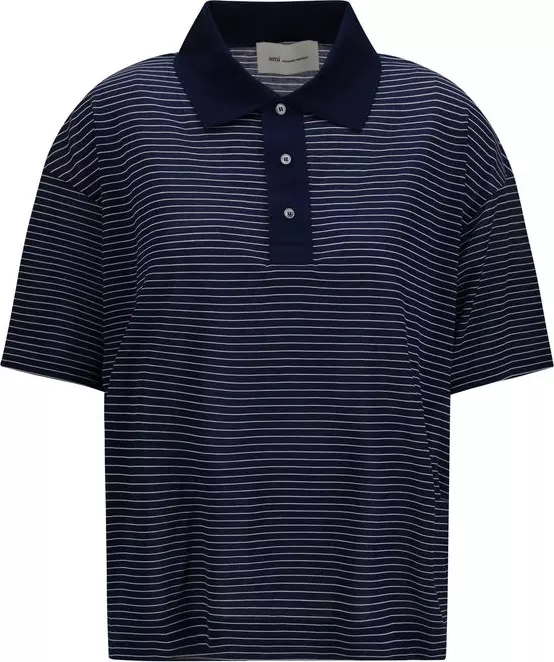 Blue Cotton Polo Shirt
