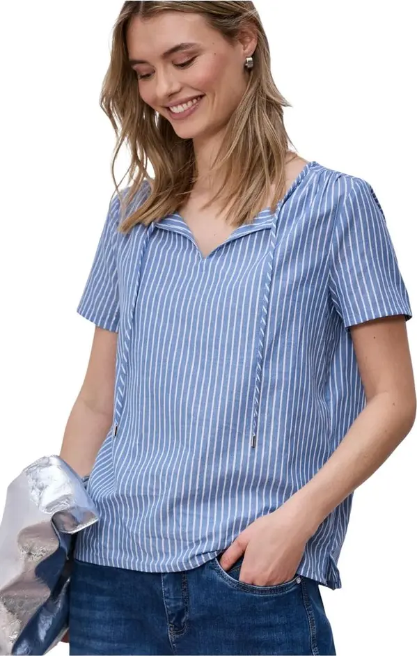 Blue Cotton Blouse