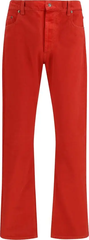 Multicolor Cotton Straight-Leg Jeans