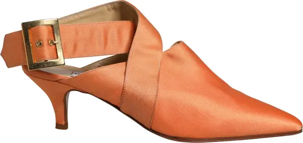 Orange Satin Sandals Shoes