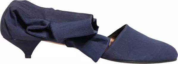 Blue Cotton Ankle Boots Shoes