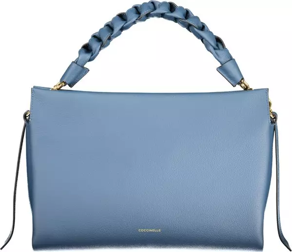 Blue Leather Women Handbag