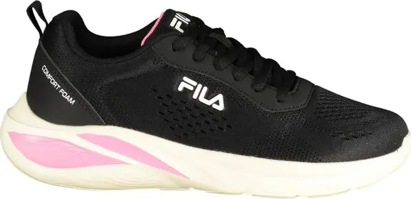 Black Polyester Women Sneaker