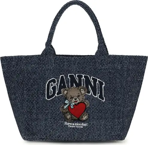 Blue Cotton Shoulder Bag