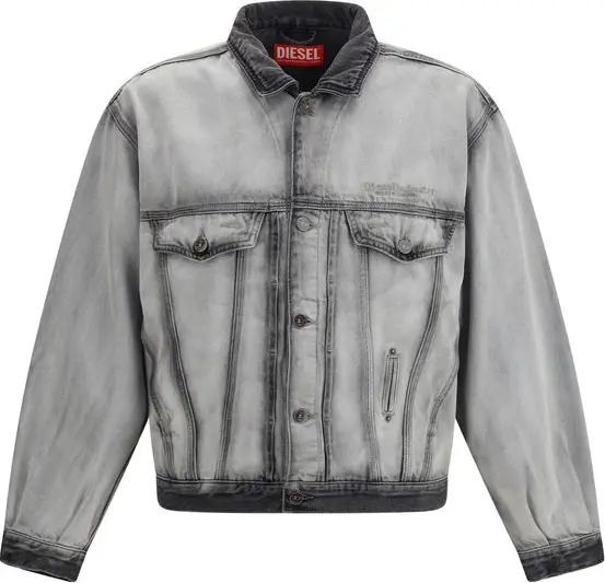 Gray Cotton Denim Jacket