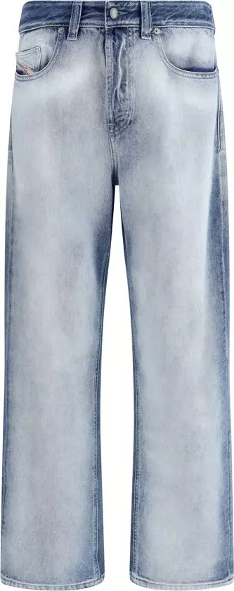 Blue Cotton Bootcut Jeans