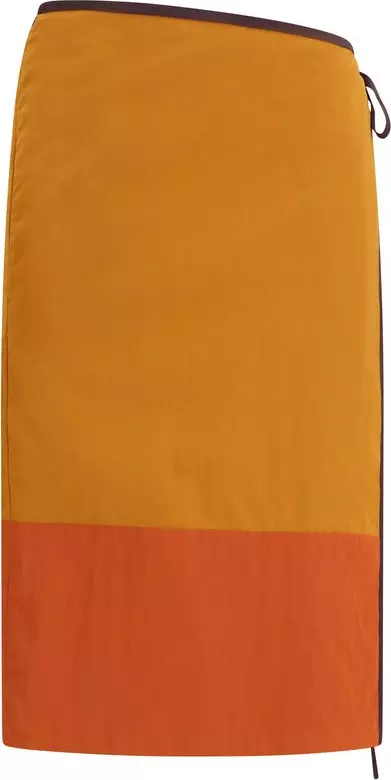 Orange Nylon Midi Skirt