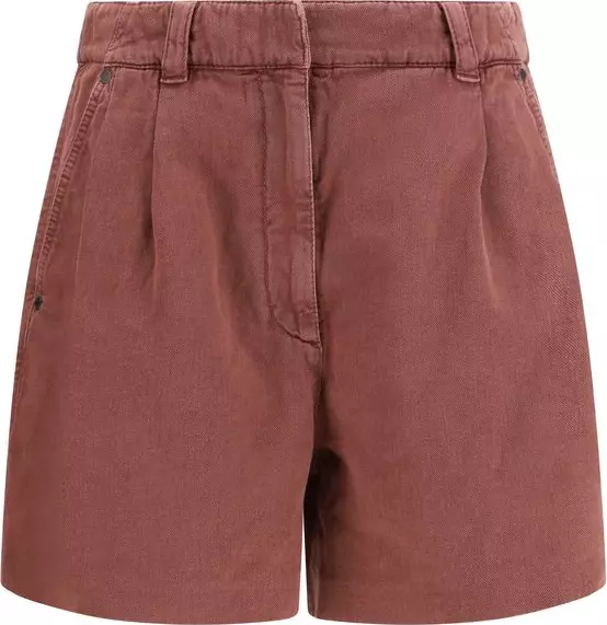 Brown Cotton Bermuda Shorts
