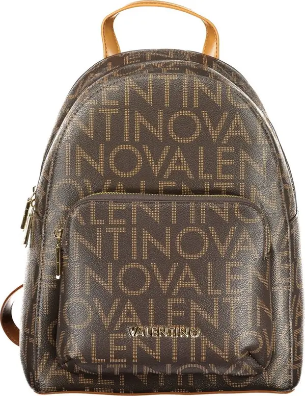 Brown Polyurethane Womens Backpack