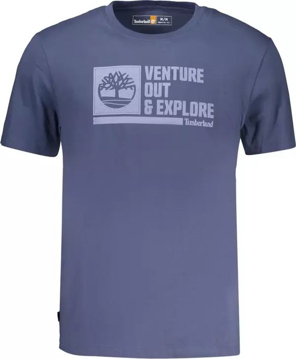 Blue Cotton Men's T-Shirt