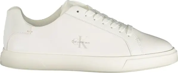 White Polyurethane Women Sneaker